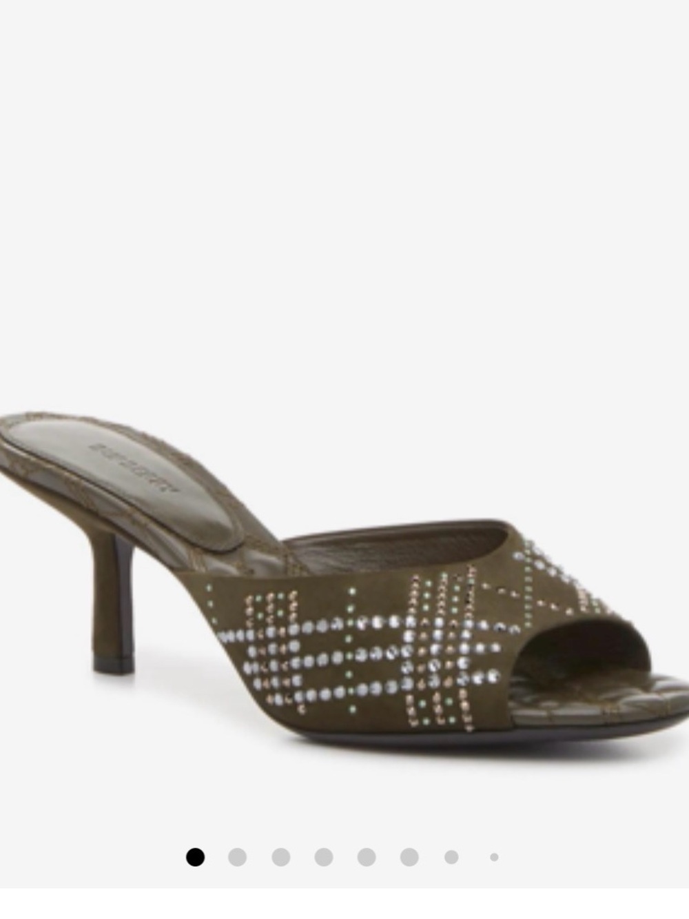 Burberry Mews Mule Green Sandal Sz 37 NWT